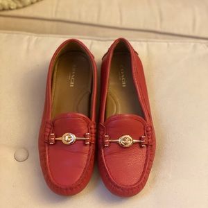 Coach Cherry Red  Driving Moch